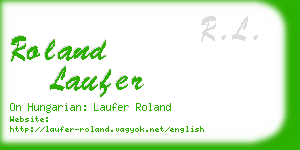 roland laufer business card